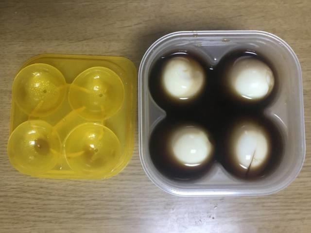 写真:味付けたまごの完成