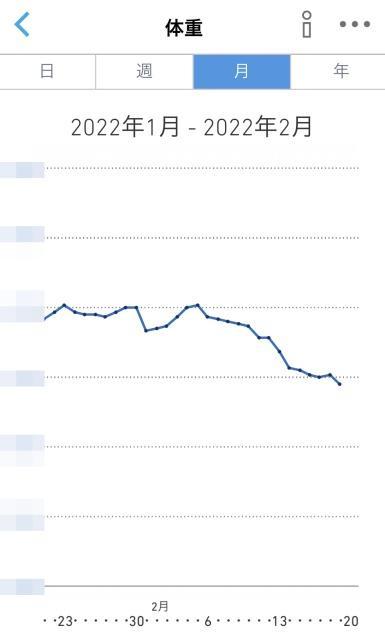 写真:最近の体重推移