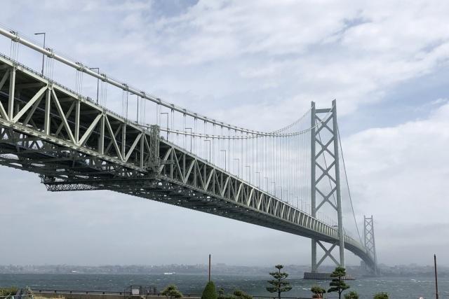 写真:明石海峡大橋（淡路島側から）