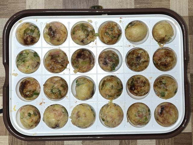 写真:「たこ焼き」焼き上がり