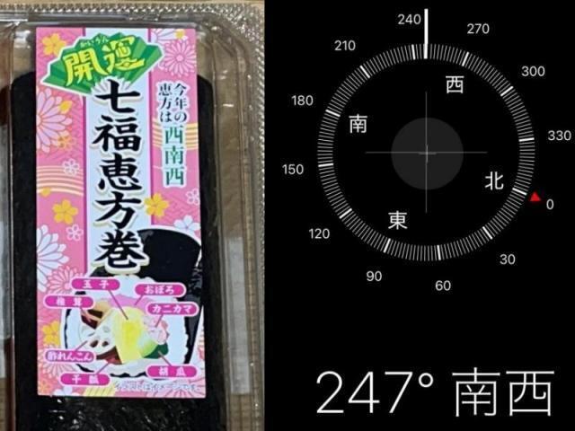 写真:今年の恵方