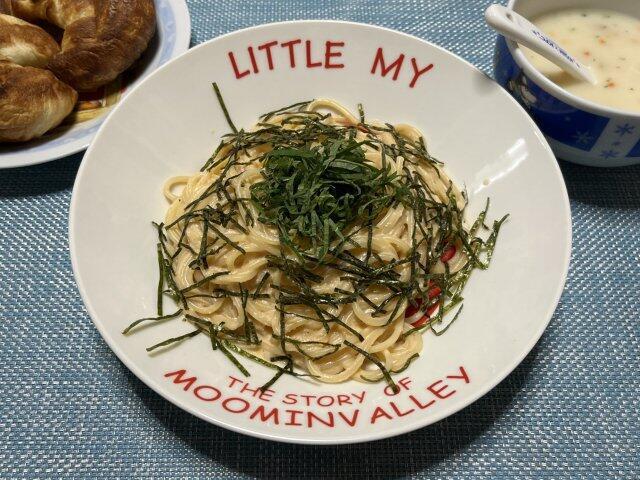 写真:「たらこカルボナーラスパゲティ」