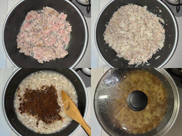 写真:「キーマカレー」を作る