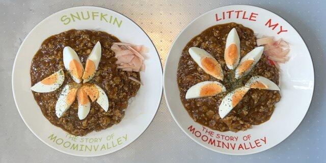 写真:「キーマカレー」の盛り付け