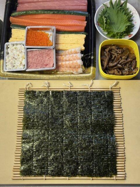 写真:「恵方巻」の準備完了