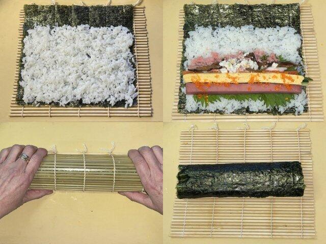 写真:「恵方巻」を作る