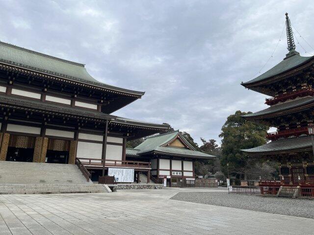 写真:成田山新勝寺大本堂と三重塔