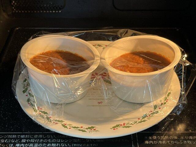 写真:カレーをレンチン