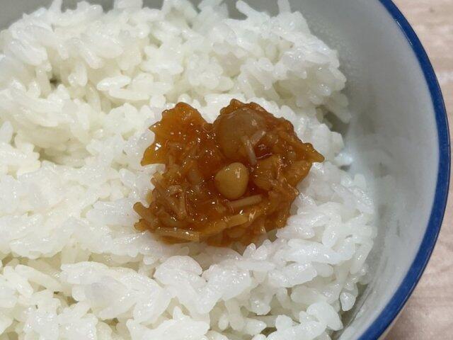 写真:3COINS「明太子なめ茸」とご飯