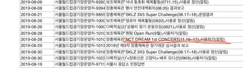 nctdream 初のコンサート スポ