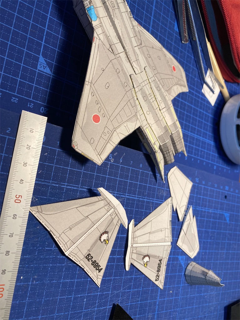 製作記 2機目 F-15J ペーパークラフト - kousaku50のダンボール