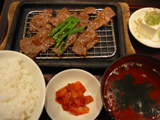 ヤングカルビ焼定食