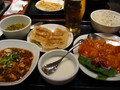 エビチリ、麻婆豆腐セット（私）