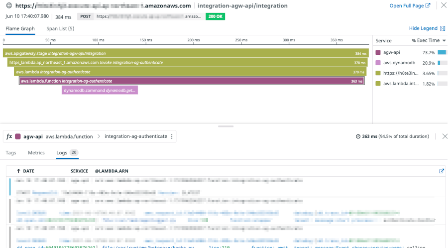 ログとトレースの接続