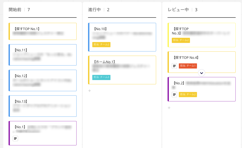 実装会で使用しているKanbanボード