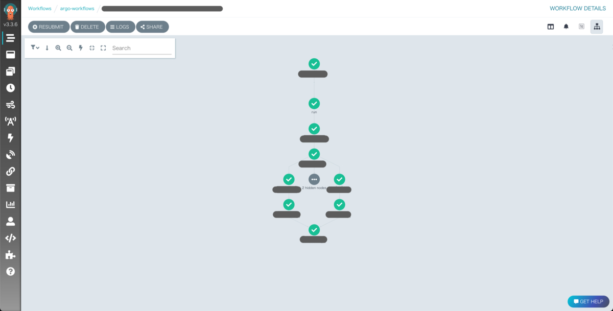 Argo Workflows successful Workflow details screen