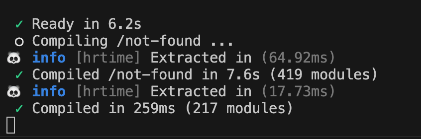 ターミナルにパンダが出現する様子