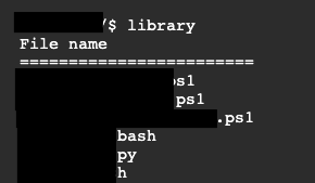 libraryコマンド