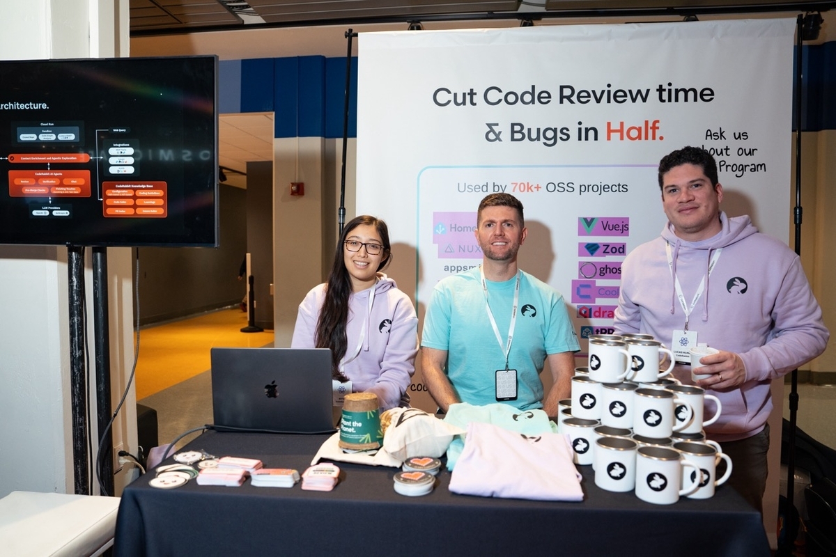 CodeRabbit booth team