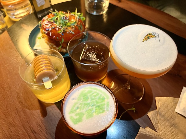 After party dinner with drinks and food
