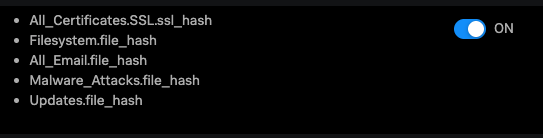 file_hashのマッチング設定