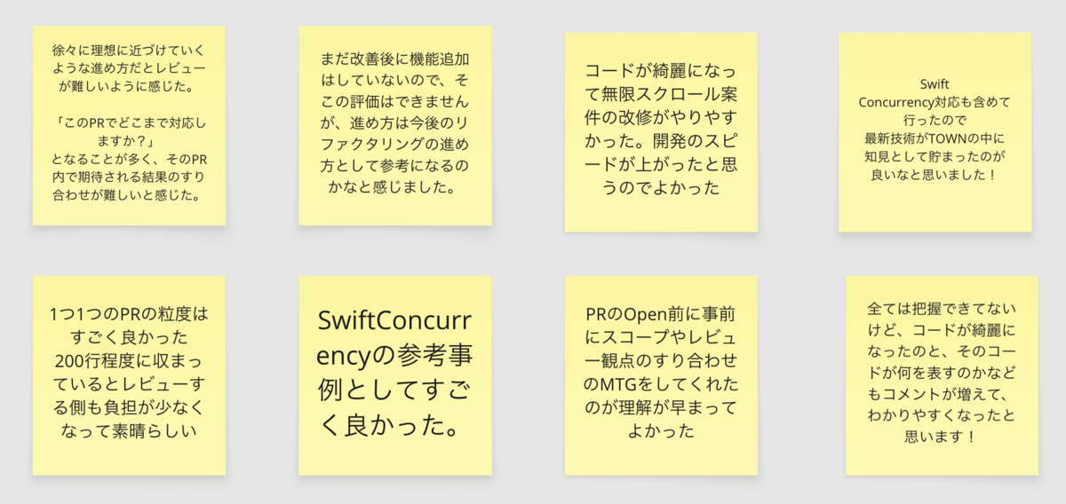 メンバーからのフィードバック