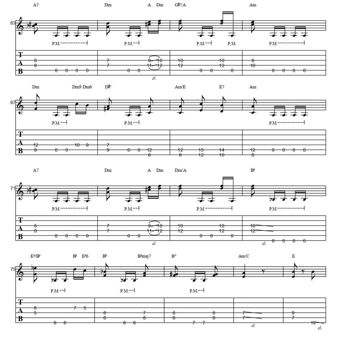 tab譜】エリーゼのために（For Elise）【ギター】 - バキバキ無職べべ