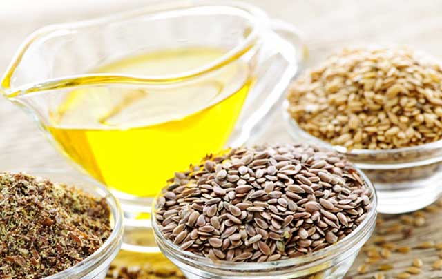 亜麻仁油をその種の写真