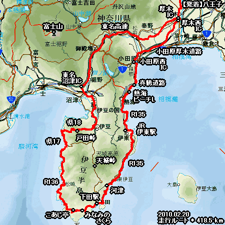 走行軌跡マップ