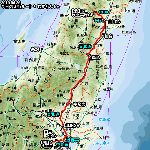 走行軌跡マップ