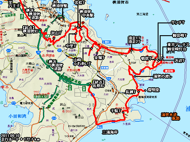 走行軌跡マップ