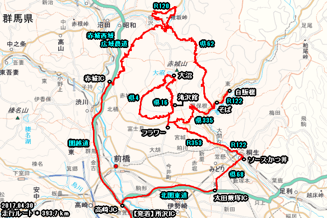 走行軌跡マップ