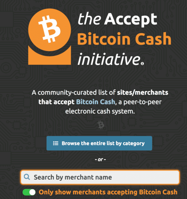 The Accept Bitcoin Cash Initiative