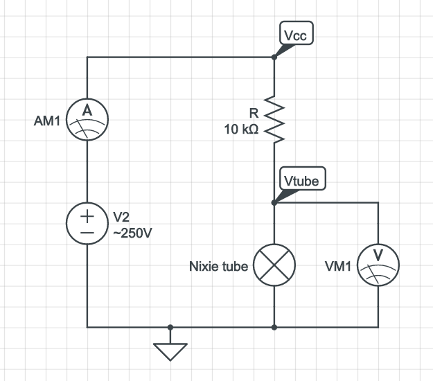 ニキシー管の特性の測定 働きたくない