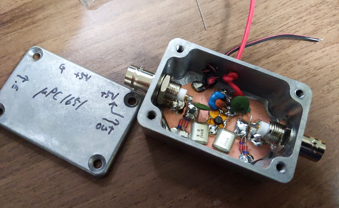 μPC1651を使った広帯域アンプを作った - 働きたくない