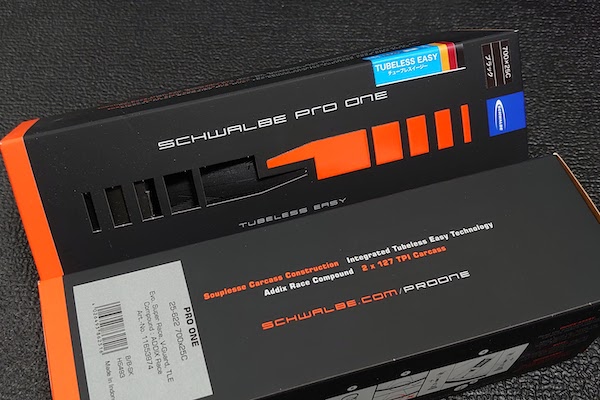 新車外し』28C SCHWALBE PRO ONE TUBELESS EASY