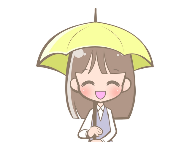 傘をさす女性