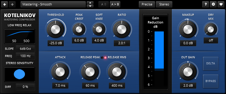 TDR Kotelnikov (コンプレッサープラグイン VST 無料)
