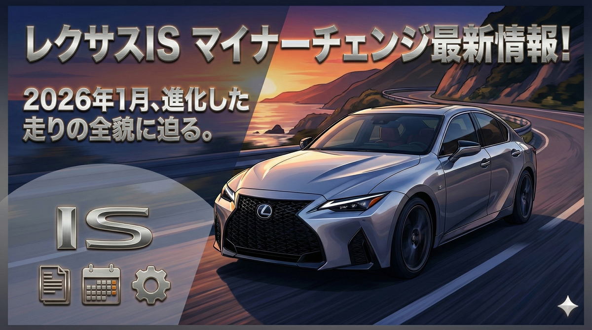 2026年1月8日発売】レクサスISマイナーチェンジの全貌を徹底解剖！価格