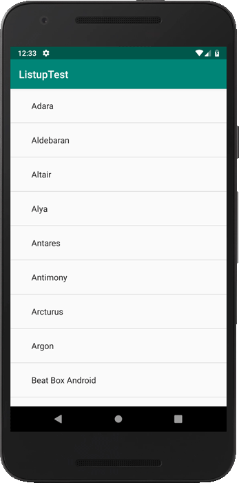 ListView の使い方