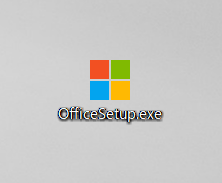 Office再インストール用のOfficeSetup.exeファイルのアイコン。実行するとExcelやWordが再び使えるようになる