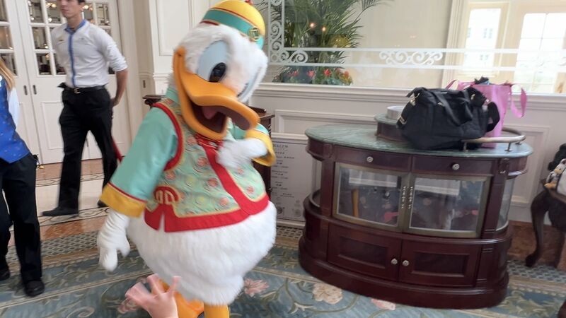 香港ディズニーランドホテルの太極拳に登場したドナルドダック