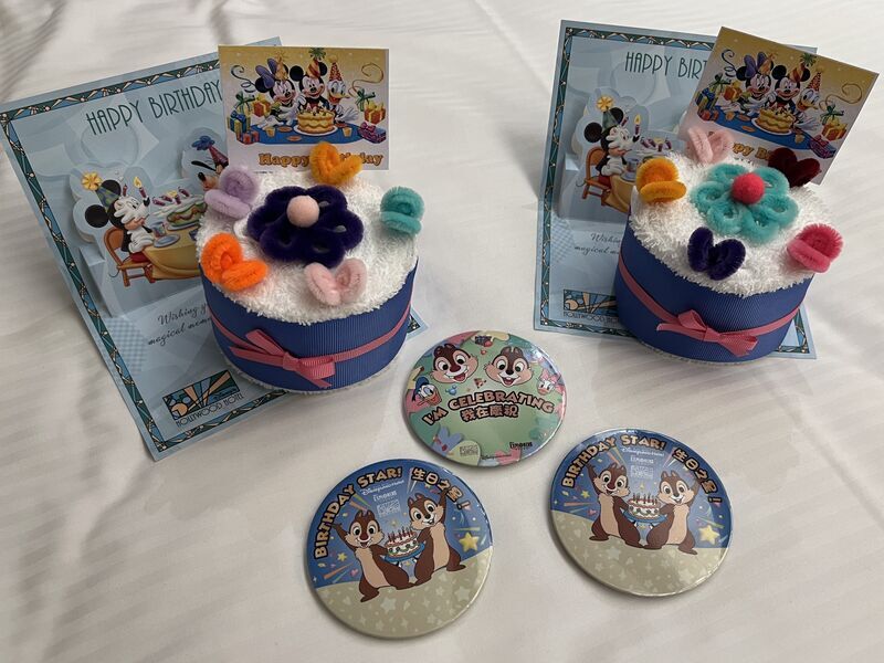 ディズニー・ハリウッドホテルで貰ったバッジ(Happy Birthday, Celebration)