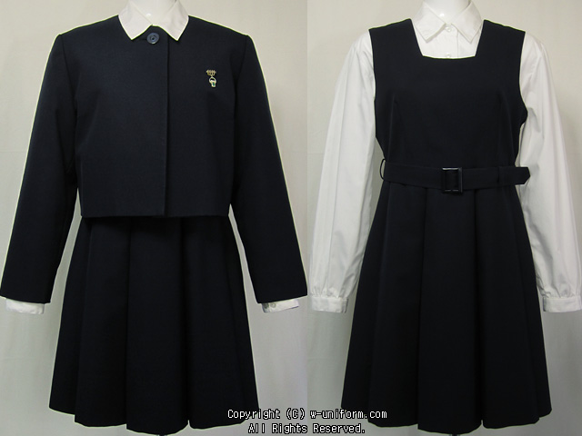 純心高校　制服コート 中古制服】福岡県 小倉西高等学校 女子制服 1点（コート