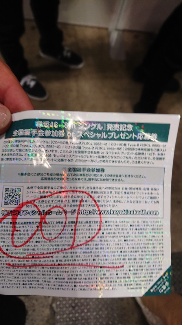 欅坂46 全国握手券 10枚 即発送 黒い羊 千葉 幕張（欅坂46 全国