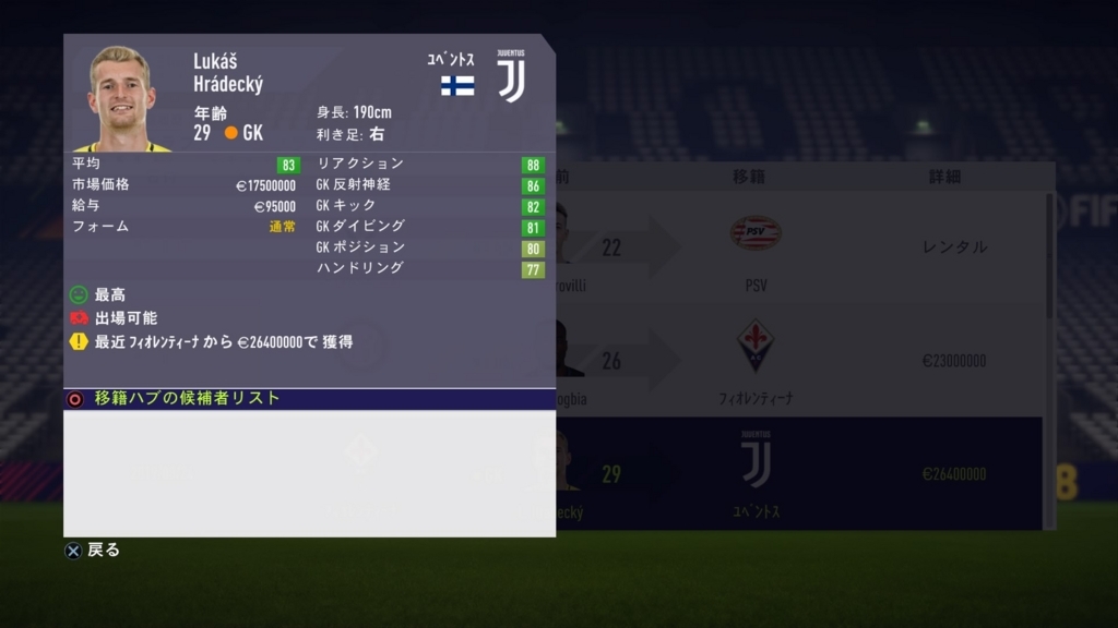 Fifa18 キャリア フィオレンティーナ その８ 白蜜の活動報告 Fifa21