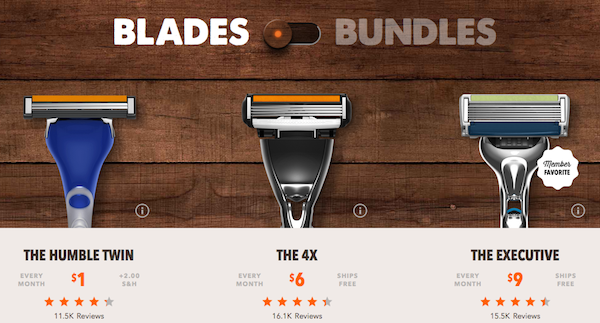 DOLLAR SHAVE CLUB カミソリ