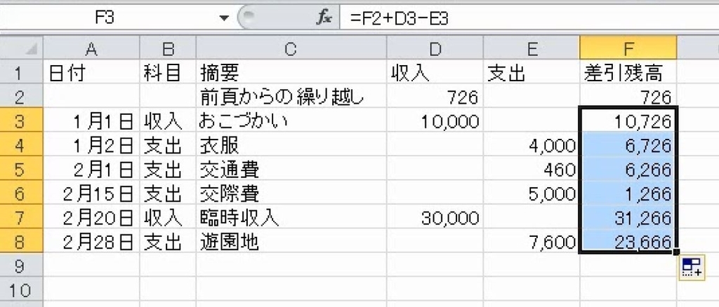 Excel数式 計算が苦手な人のための 累計 残高 繰越 わえなび ワード エクセル問題集 Waenavi