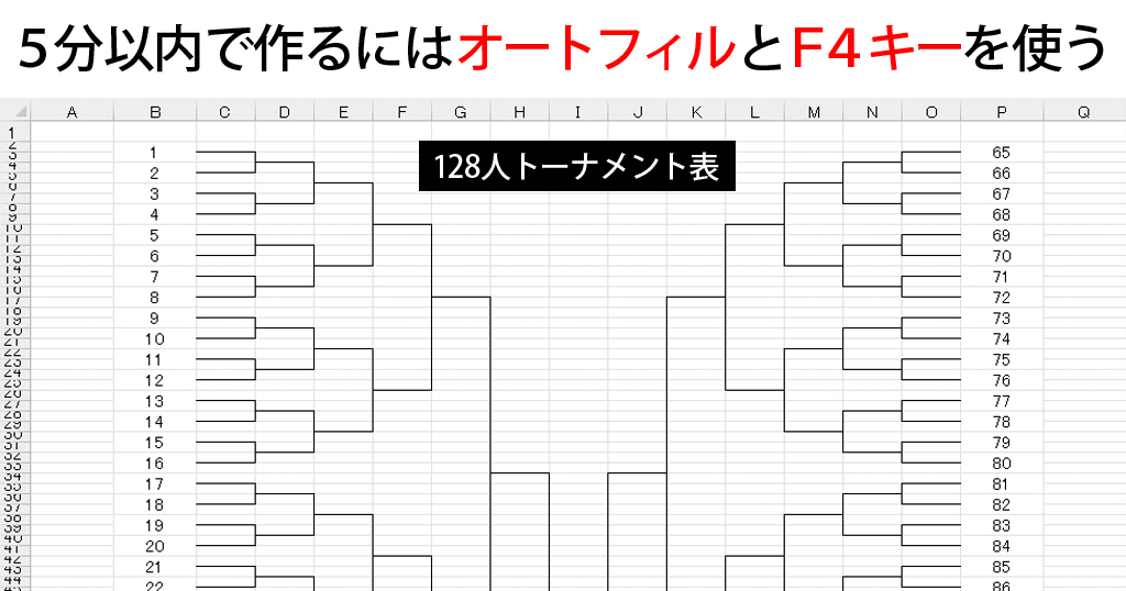 Excel罫線を極める 基本的なトーナメント表の作り方と修正方法 わえなび ワード エクセル問題集