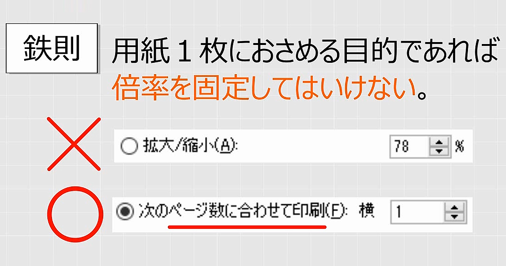 印刷 なる エクセル 小さく